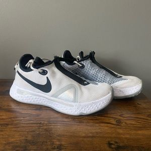 Nike PG 4 Basketball Shoes White/Black/Gray Mens Size 6.5 - Womens Size 8